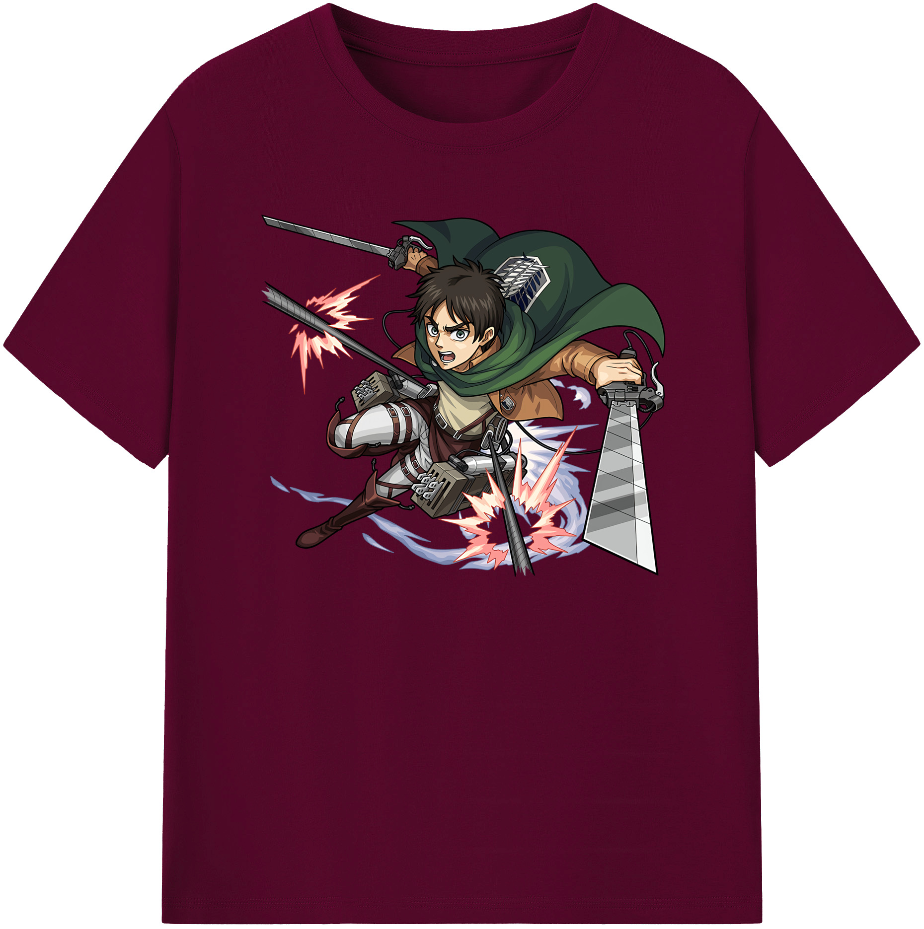 （画像用） 進撃の巨人 エレン･イェーガー Attack on Titan Eren Jäger レディースカジュアルプリントTシャツ（綿100％）
